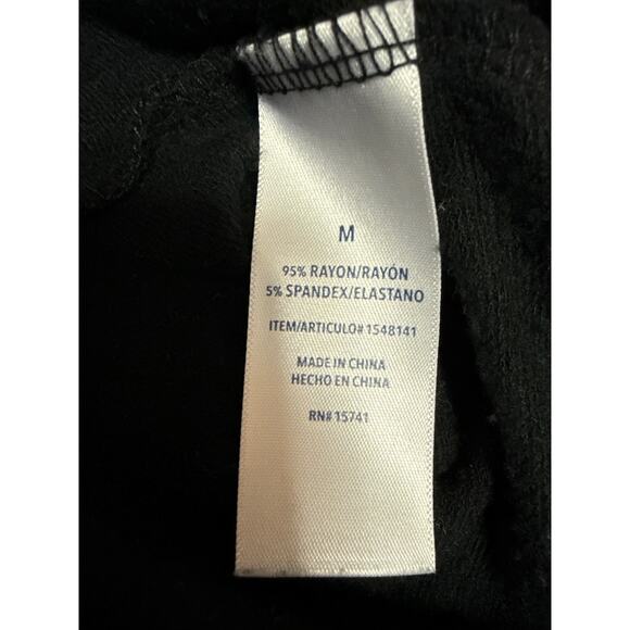 Splendid Women's Black Long Sleeve Rib Hem Crew Neck Knit Sweater Top Size M - Picture 4 of 4